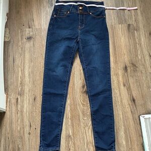 Almost Famous Women's Navy Skinny Jeans No Back Pockets